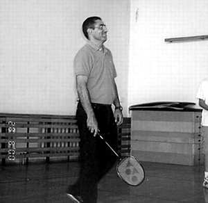 Trener francuskiej sekcji badmintona